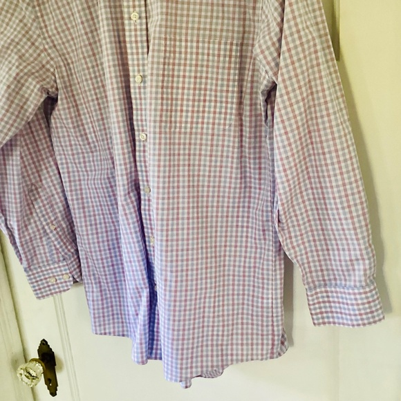 Lot of 2 Stafford’s EASY CARE BROADCLOTH FITTED PLAID Dress Shirts 15.5 32-33 - Picture 3 of 14